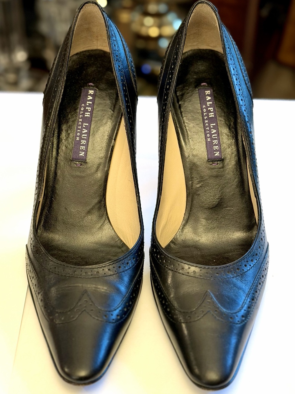 Ralph Lauren Purple Label heels, Size 7.5